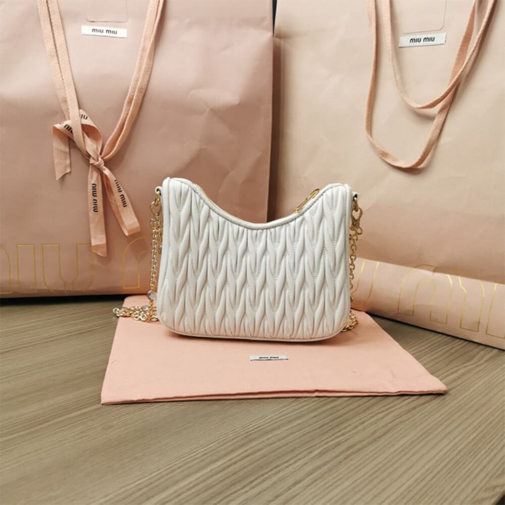 Matelasse nappa leather shoulder bag