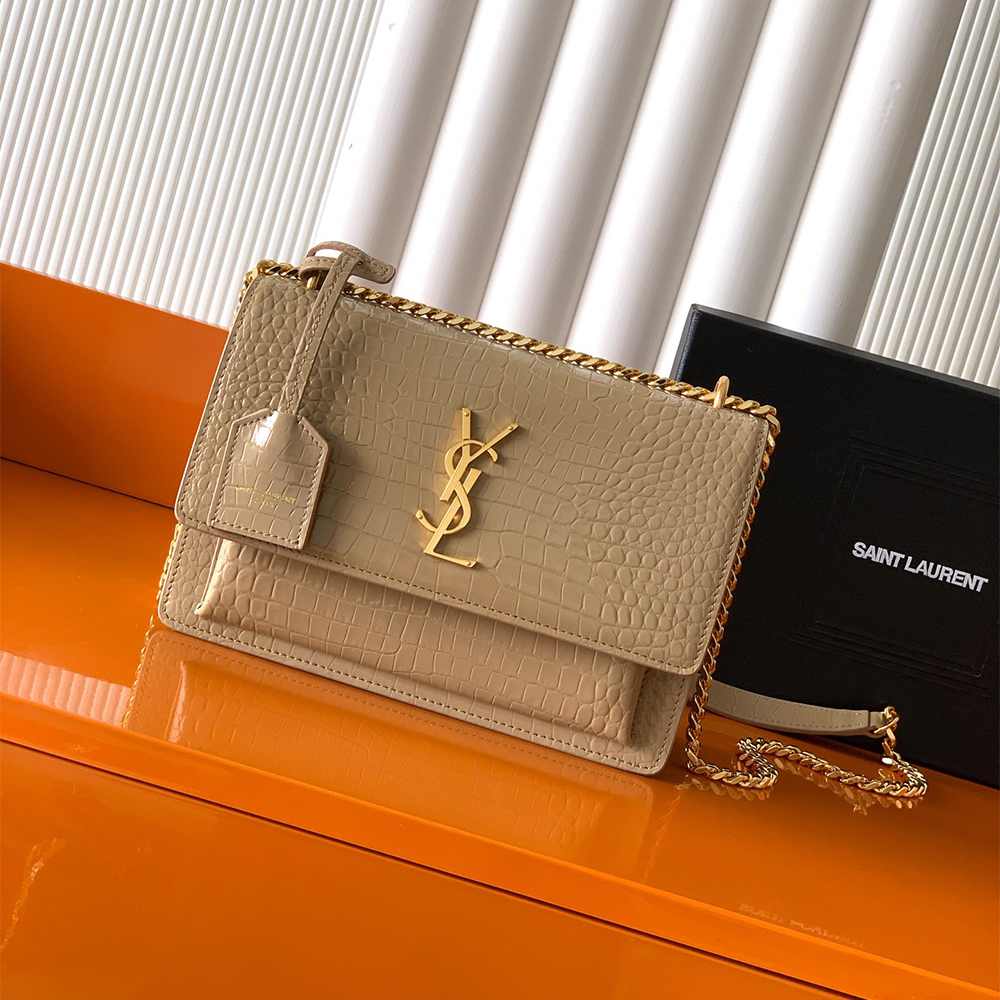 Y51 SUNSET MEDIUM IN CROCODILE-EMBOSSED LEATHER(HIGH-END GRADE)